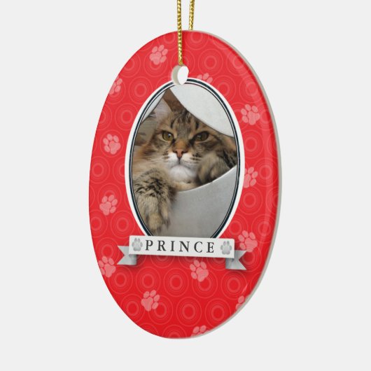 Crimson Paw Print Pet Ornament (Links)