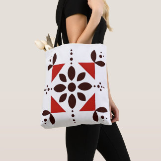 Crimson Petal Burst Canvas tas