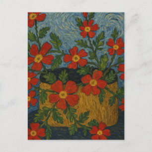 Crimson Phlox-Briefkaart Briefkaart