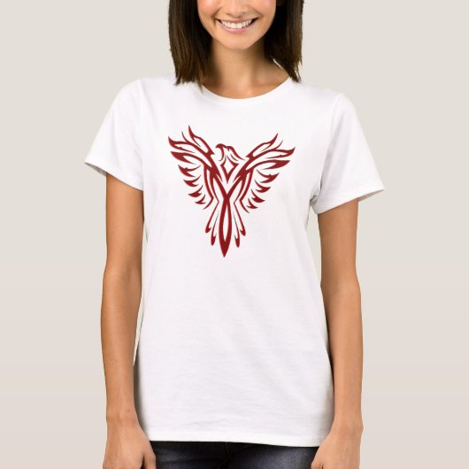 Crimson Phoenix Rising T-shirt (Voorkant)