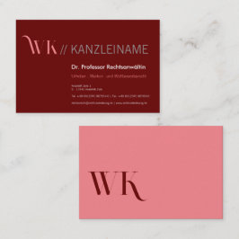 Crimson Pink and Cool Visitekaartje