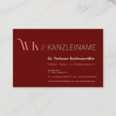 Crimson Pink and Cool Visitekaartje (Voorkant)