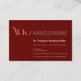 Crimson Pink and Cool Visitekaartje