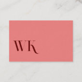 Crimson Pink and Cool Visitekaartje (Achterkant)