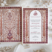 Crimson Plum Iznik Tegel geïnspireerd islamitische Kaart