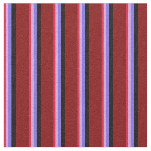 Crimson, Plum, Medium Slate Blue, Black & Maroon Stof (Close Up)