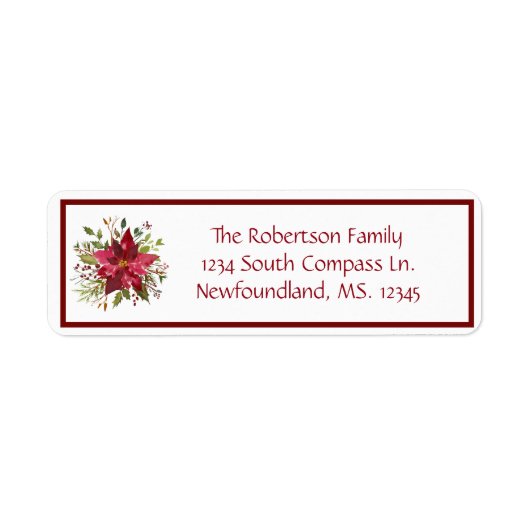 Crimson Poinsettia Boxed Red Etiket (Voorkant)