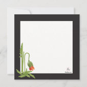 Crimson Poppies Couples Wedding Shower Kaart (Achterkant)