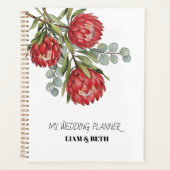 Crimson Protea Bouquet Watercolor Planner (Voorkant)