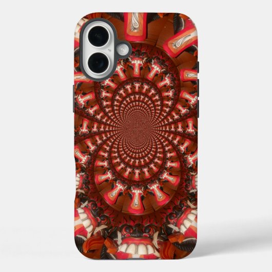 Crimson Pulse | Kaleidoscoop Tong Kunstzinnige Abs Case-Mate iPhone Case (Achterkant)