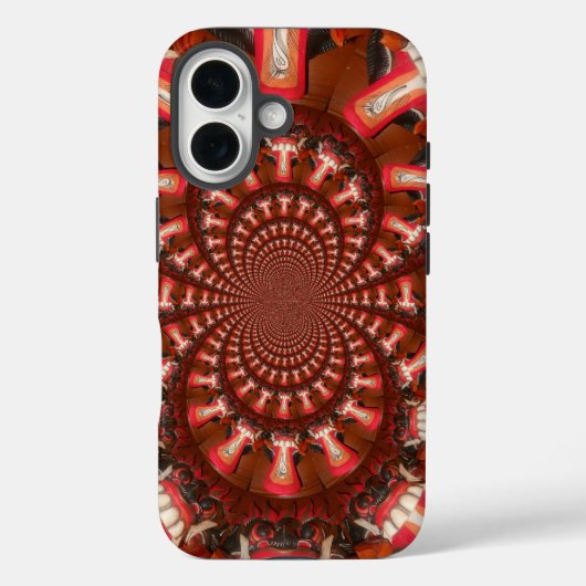 Crimson Pulse | Kaleidoscoop Tong Kunstzinnige Abs Case-Mate iPhone Case (Achterkant)