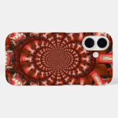 Crimson Pulse | Kaleidoscoop Tong Kunstzinnige Abs Case-Mate iPhone Case (Achterkant (horizontaal))