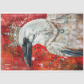 Crimson Queen Raven Decoupage Tissuepapier (Voorkant)