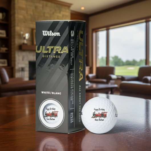 Crimson Rail Celebration aangepaste rode trein ver Golfballen