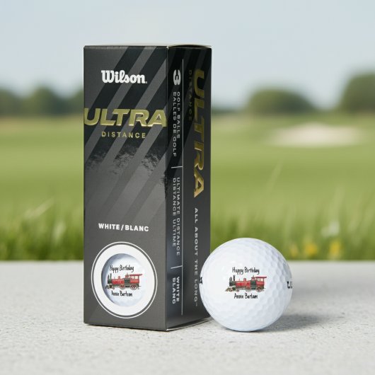 Crimson Rail Celebration aangepaste rode trein ver Golfballen