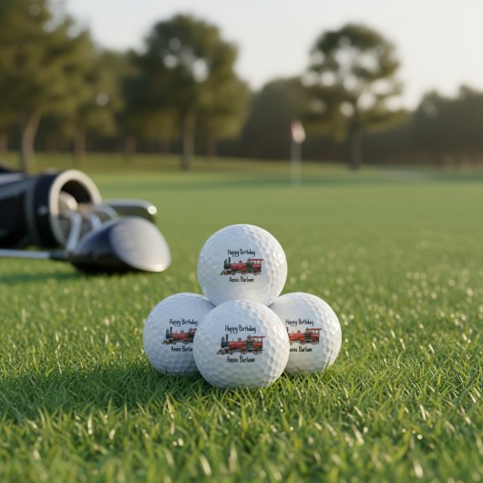 Crimson Rail Celebration aangepaste rode trein ver Golfballen