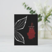 Crimson Rain Gezocht Bloem (eng) Feestdagenkaart (Staand voorkant)