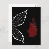 Crimson Rain Gezocht Bloem (eng) Feestdagenkaart (Voorkant / Achterkant)