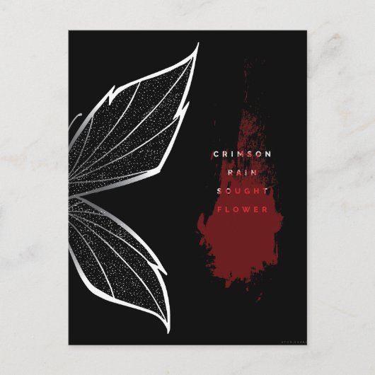 Crimson Rain Gezocht Bloem (eng) Feestdagenkaart (Voorkant)