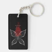 Crimson Rain Gezocht Bloem (eng) Sleutelhanger (achterkant)