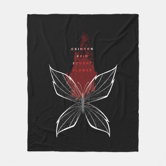 Crimson Rain zocht naar bloem Hua Cheng Fleece Deken (Voorkant)