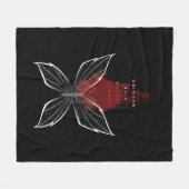 Crimson Rain zocht naar bloem Hua Cheng Fleece Deken (Voorkant (Horizontaal))