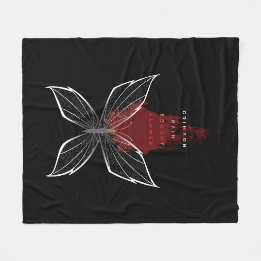 Crimson Rain zocht naar bloem Hua Cheng Fleece Deken (Voorkant (Horizontaal))