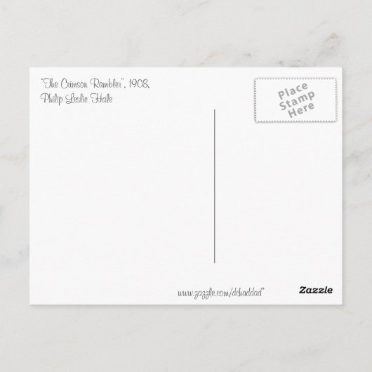 Crimson Rambler Briefkaart (Achterkant)