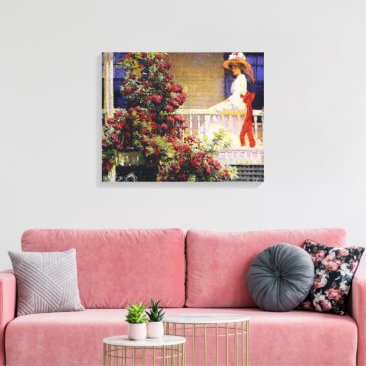 Crimson Rambler Canvas Afdruk (Insitu (Woonkamer))