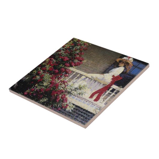 Crimson Rambler Tegeltje (Zijkant)