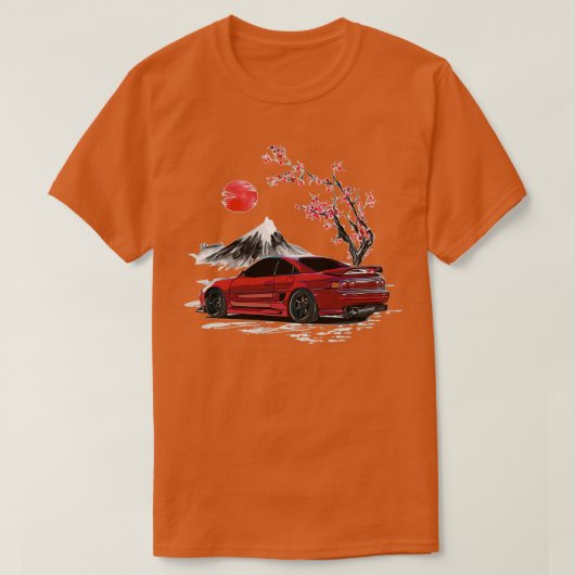 Crimson Red 1999 MR.2 met Cherry Blossom Tree T-shirt (Design voorkant)