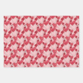 Crimson Red and Blush Pink Hearts and Roses Inpakpapier Vel (Voorkant 3)