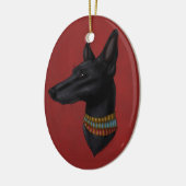 Crimson Red Anubis Ornament (Links)