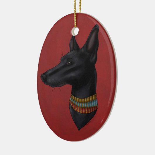 Crimson Red Anubis Ornament (Links)