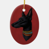 Crimson Red Anubis Ornament (Voorkant)