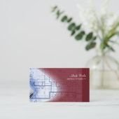 Crimson Red Architect visitekaartjes (Staand voorkant)