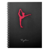 Crimson Red Ballet Dancer Notitieboek (Voorkant)