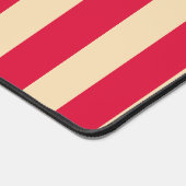 Crimson Red & Beige Striped Desk Mat – Customize (Hoek)