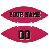 CRIMSON RED BLACK EN WHITE Custom Football (Panelen)