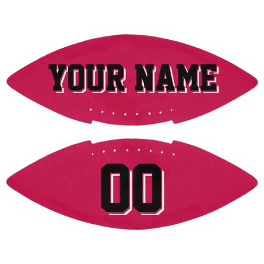 CRIMSON RED BLACK EN WHITE Custom Football (Panelen)