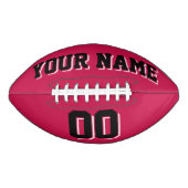CRIMSON RED BLACK EN WHITE Custom Football (Voorkant)