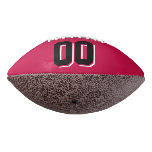 CRIMSON RED BLACK EN WHITE Custom Football (Gedraaid 270)