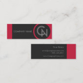 Crimson Red Bold Mini Visitekaartje (Voorkant / Achterkant)