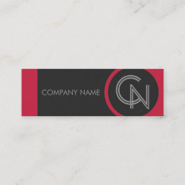 Crimson Red Bold Mini Visitekaartje