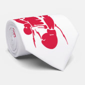 Crimson Red Boxing Stropdas (Opgerold)