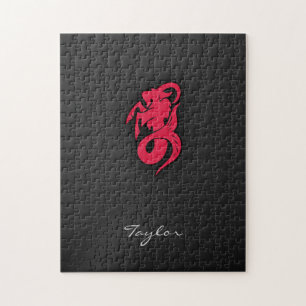 Crimson Red Capricorn Legpuzzel