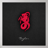 Crimson Red Capricorn Poster (Voorkant)