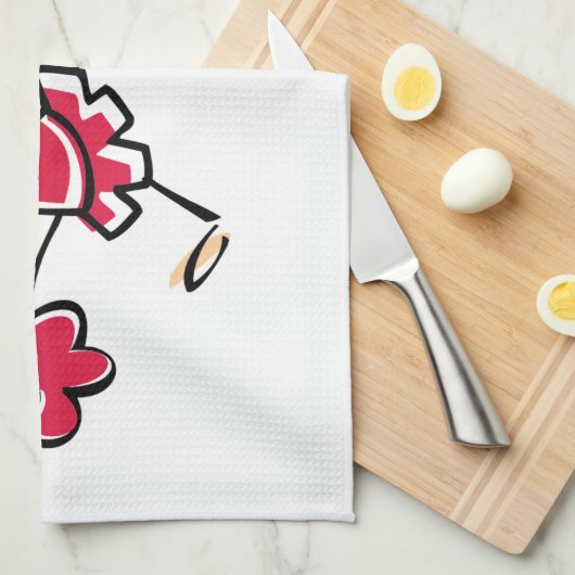 Crimson Red Cheerleader Theedoek (Quarter Fold)