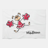 Crimson Red Cheerleader Theedoek (Horizontaal)