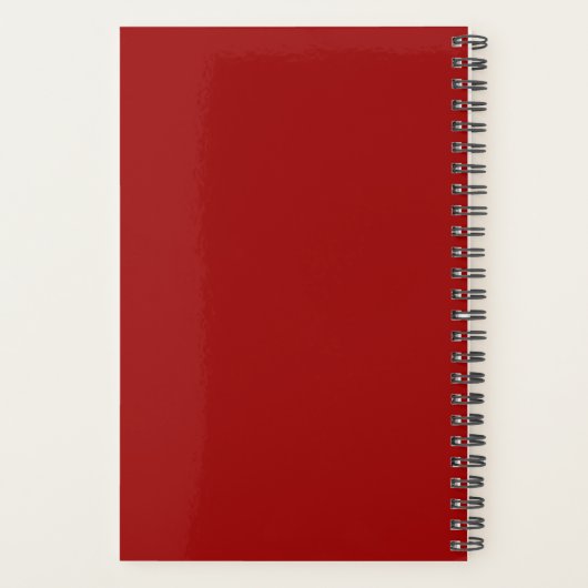 Crimson Red Classic Monogram Persoonlijk Wekelijks Planner (Achterkant)